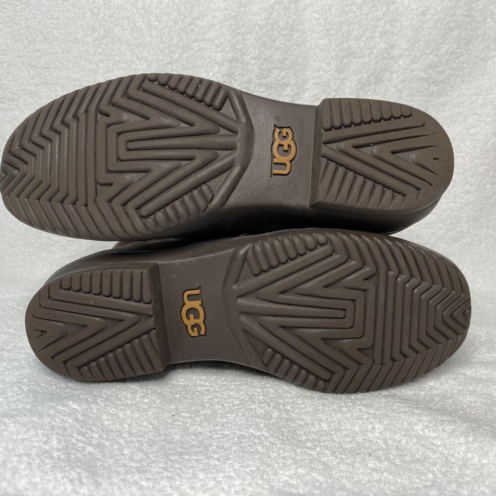 UGG Azaria Boots Women 6.5 Brown Suede Leather Waterproof Shearling Lined Casual - Picture 7 of 11